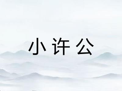小许公