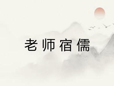 老师宿儒