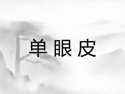 单眼皮