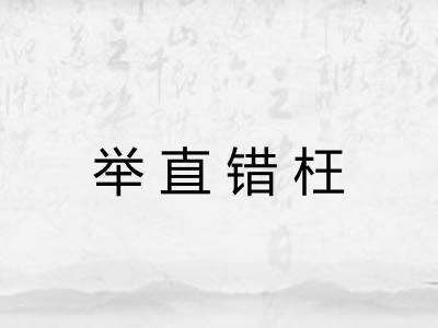 举直错枉