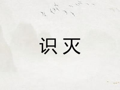 识灭