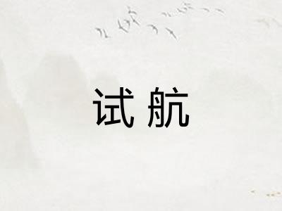 试航