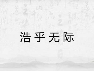 浩乎无际