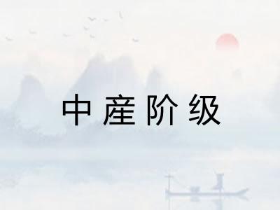中産阶级 中産阶级
