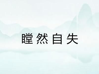 瞠然自失