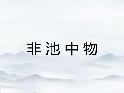 非池中物