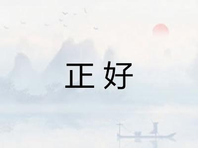 正好