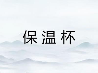 保温杯 保温杯