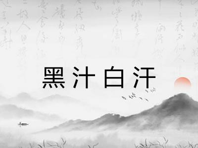黑汁白汗