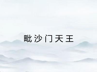 毗沙门天王 毗沙门天王