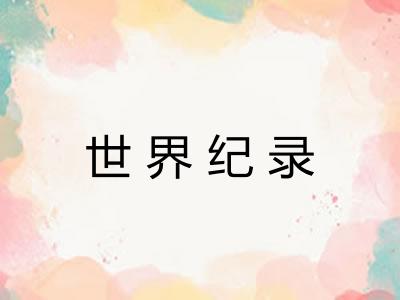 世界纪录