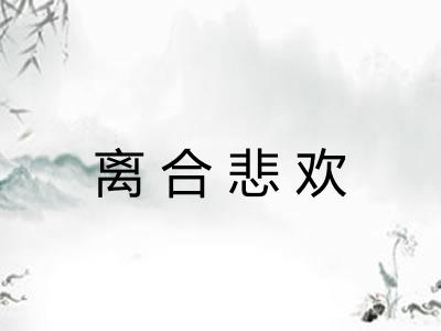 离合悲欢