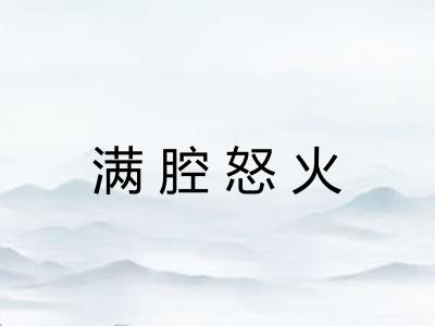 满腔怒火