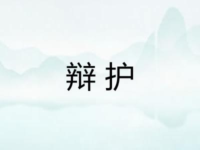 辩护