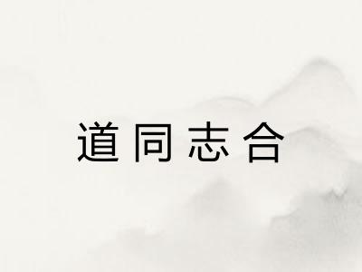道同志合