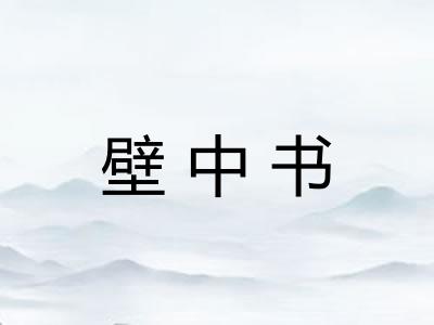 壁中书