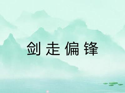 剑走偏锋
