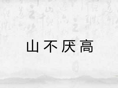 山不厌高