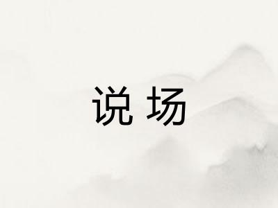 说场