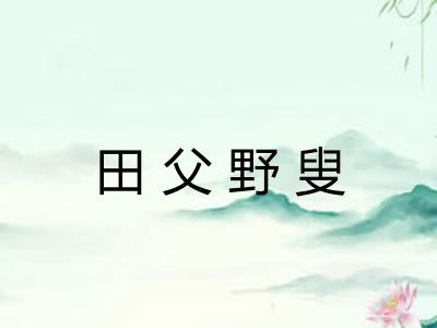 田父野叟