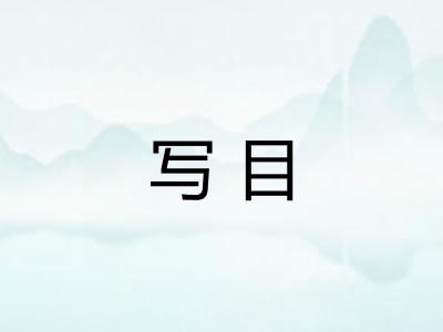 写目