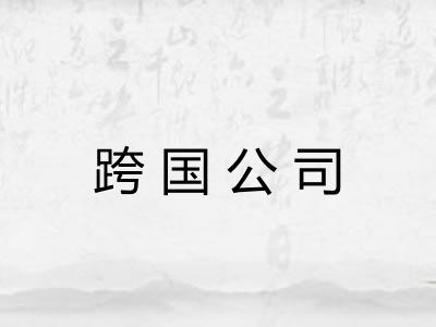 跨国公司