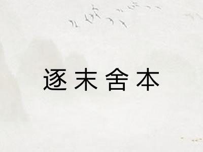 逐末舍本