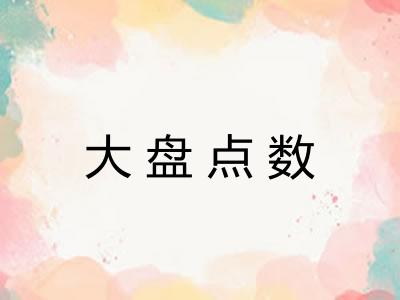 大盘点数