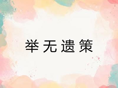 举无遗策