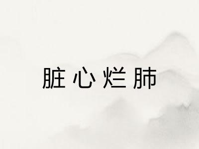 脏心烂肺