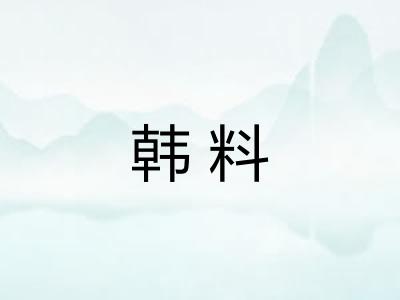 韩料