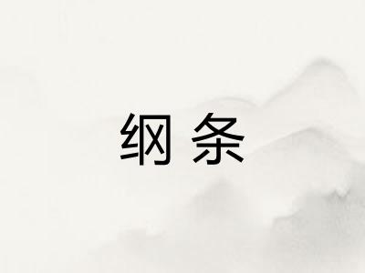纲条