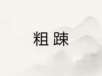 粗踈