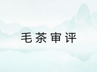 毛茶审评 毛茶审评