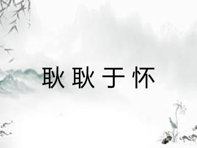 耿耿于怀 耿耿于怀