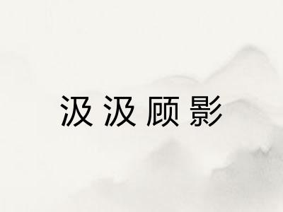 汲汲顾影