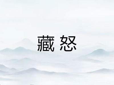 藏怒