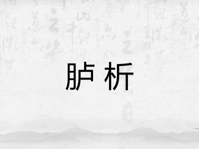 胪析