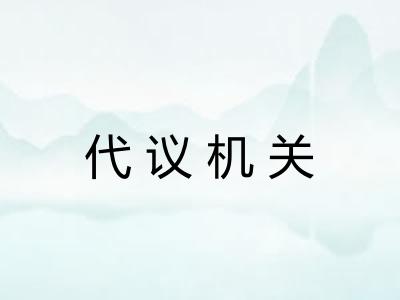代议机关