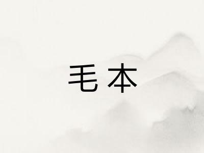 毛本