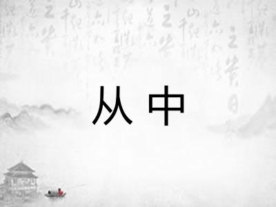 从中