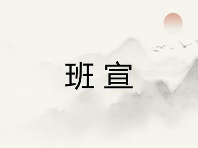 班宣 班宣