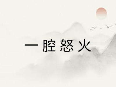 一腔怒火