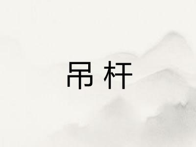 吊杆