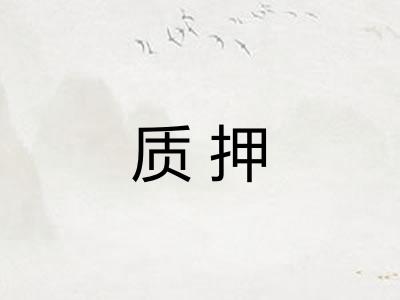 质押