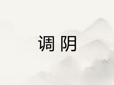 调阴