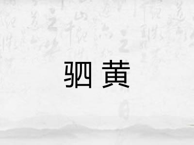驷黄 驷黄