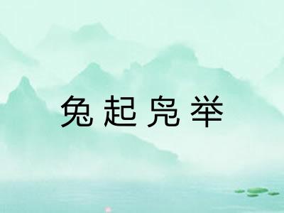 兔起凫举 兔起凫举