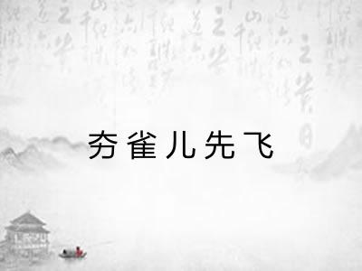 夯雀儿先飞