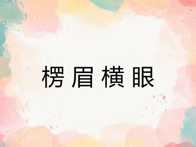 楞眉横眼